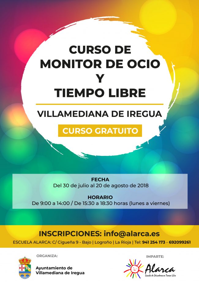 Curso Gratuito de Monitor en Villamediana